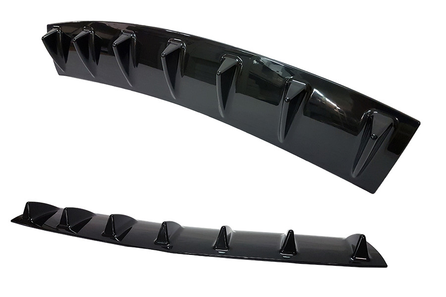 Glossy BLACK Painted Diffuser Trim Suitable for VW Polo Coupe Rear Flap Difus