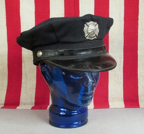 Vintage 1950s Firefighters Uniform Hat 