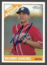 2015 HERITAGE #92  Ricardo Sanchez  ATLANTA BRAVES  SIGNED AUTOGRAPH AUTO COA