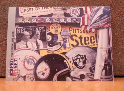 FOOTBALL CARD FRESH FROM BOX PRO SET SUPER BOWL MOMENTS MONTAGE PUZZLE PIECE 4