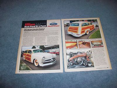 #ad #ad 1949 Ford Custom Woodie Wagon Article quot;Homebuilt and Ford Powered quot; $12.49