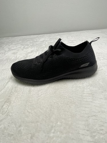 Skechers Women's Ultra Flex Statement Sneaker Size 9.5 Black Memory Foam - Picture 3 of 14