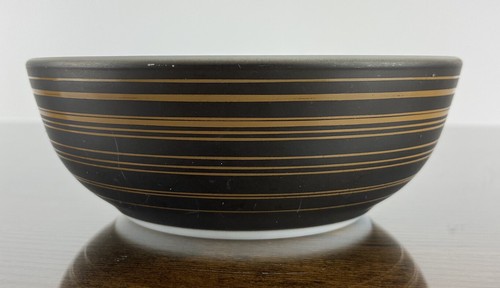 Ciotola per zuppa di cereali Pyrex Corning piccola terra 5" marrone nero marrone marrone marrone marrone marrone marrone marrone marrone marrone chiaro gelato a fasce - Foto 3 di 14