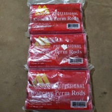 Lot 3 Pks MARIANNA JUMBO CONCAVE Perm Rods 1 3/8 BURGUNDY 6 Ct 10144 18 Rollers
