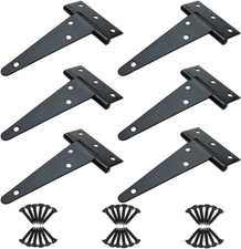4 Inch T Strap Hinges, Heavy Duty T-Strap Shed Door Hinges Gate Hinges, Tee Hing