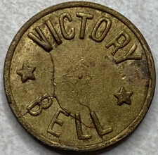 Victory Bell Detroit Michigan MI cracked planchet Arcade Trade Slot Token T6168