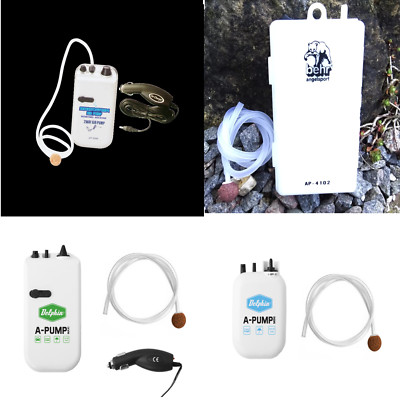 Sauerstoffpumpe Köderfisch Pumpe  Batteriebetrieb 12 V Autostecker mit Zubehör