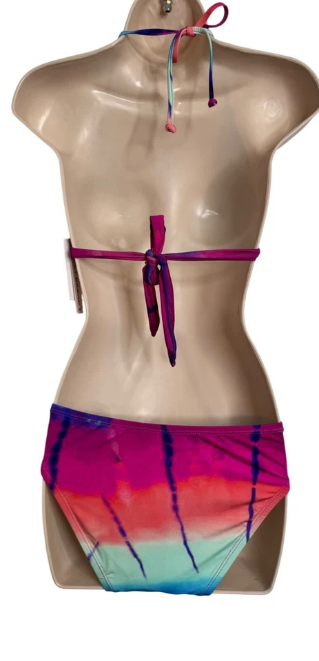 Conjunto de bikini de dos piezas Lucky Brand talla S/M acolchado ajustable hipster $132 nuevo con etiquetas Foto 2 de 4