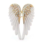 Classic Rhinestone Angel Wings Brooch Pins 3 Colors 2021 Sparkling Jewelry Gift