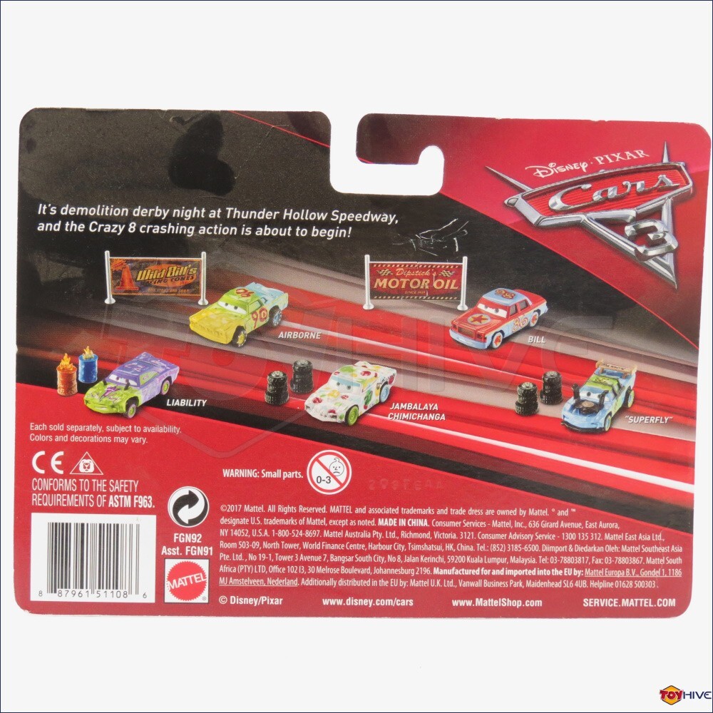 盛合せ　Lightning McQueen トレーラーとミニカーセット JadaTOYS 1/24 DISNEY PIXAR CARS LIGHTNING McQUEEN with TIRE