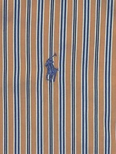 Ralph Lauren XL Button Down Light Orange Blue Stripe Blue Pony Classic Fit Shirt