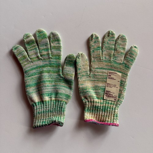 Muji Arbeitshandschuhe grün & weiß gestreift - Made in Japan - Einheitsgröße - Bild 2 von 2