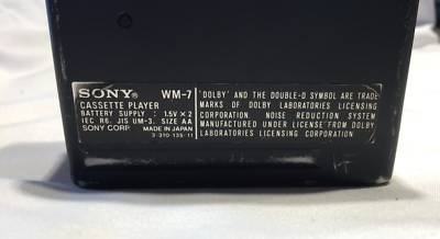 SONY WM-7 AUTO REVERSE WALKMAN | eBay