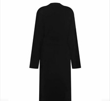 Barena Black Long Wool Coat Ladies Size Uk 6 (xxs) *ref117