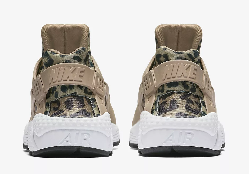 WMNS Nike Air Huarache Leopard Cheetah Animal Safari Print Khaki Black White 5.5