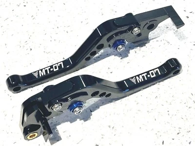 Yamaha MT-07 Traceur 2014-2024 Court Noir Leviers Frein Embrayage Course Piste - Photo 1/4