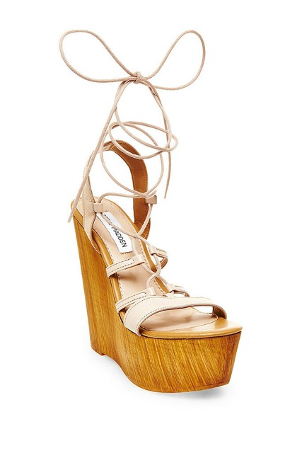 steve madden leather wedges