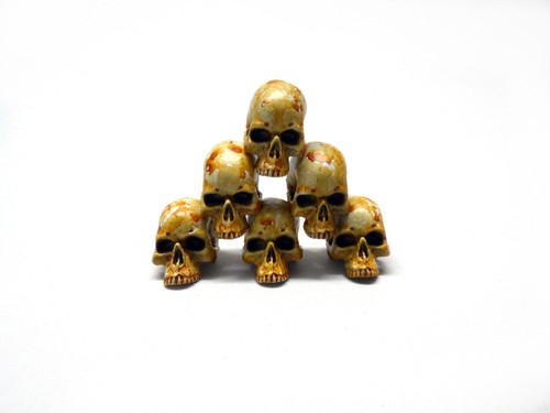 CALAVERA ESCALA 1/6 - JUEGO DE 4 CRÁNEOS HUMANOS PINTADOS - Imagen 2 de 3