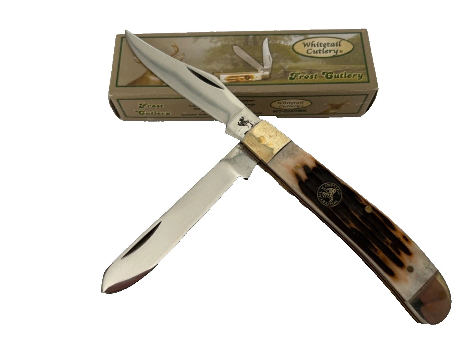 Stainless Steel Blade Knives Vintage Bone Handle