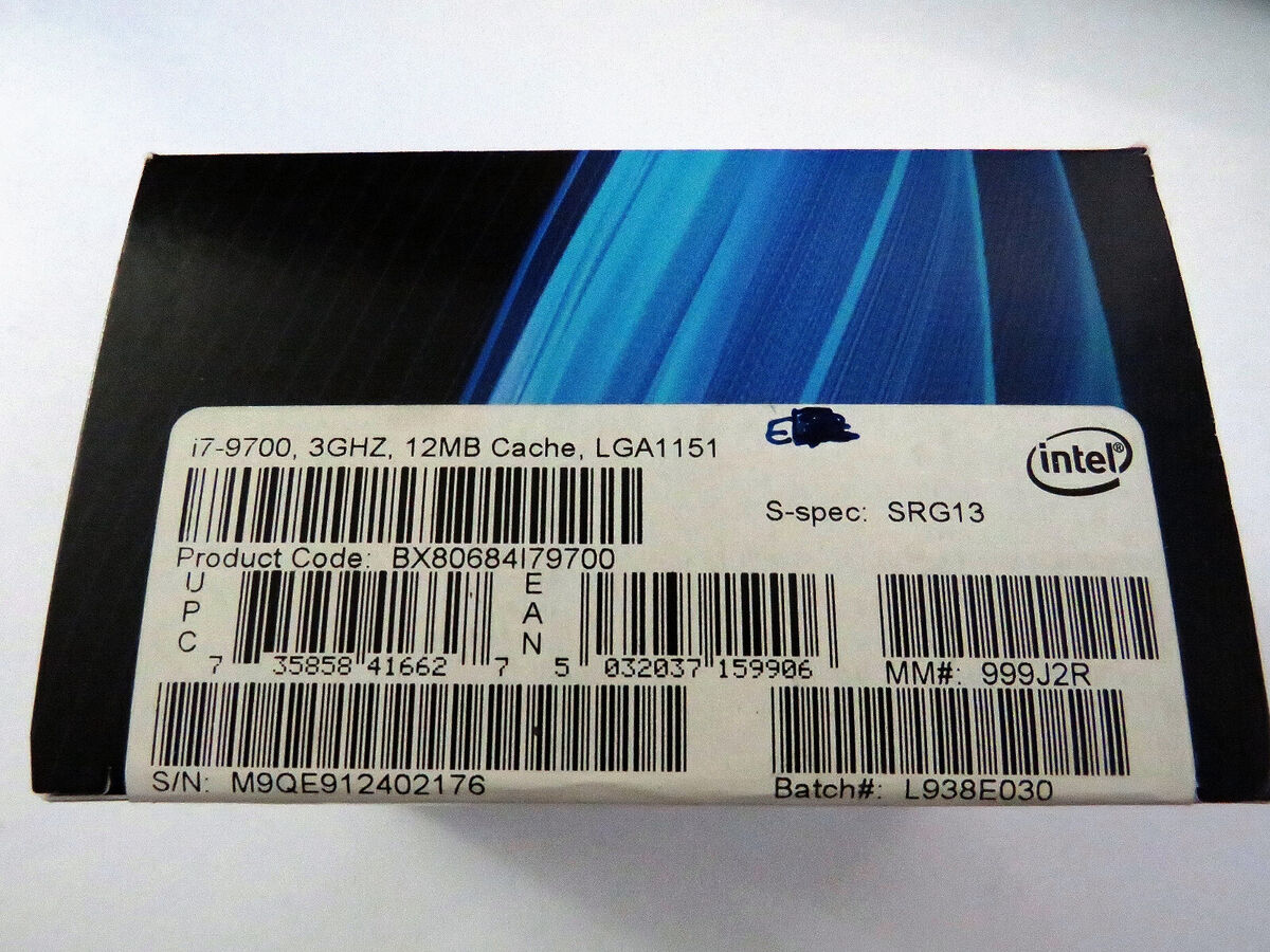 Intel Core i7-9700 3.0 GHz LGA1151 SRG13 Coffee Lake Desktop CPU