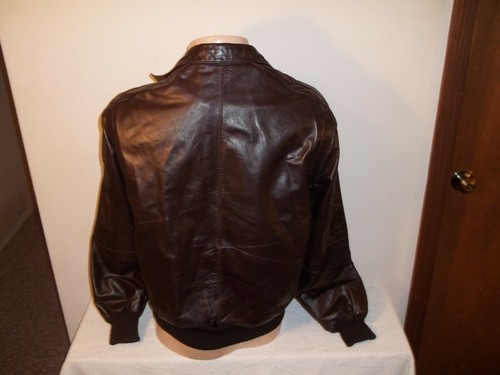 Vtg EUROPE CRAFT MEMBERS ONLY CAFE RACER BROWN LEATHER MOTORCYCLE JACKET Size 40 - Picture 7 of 8