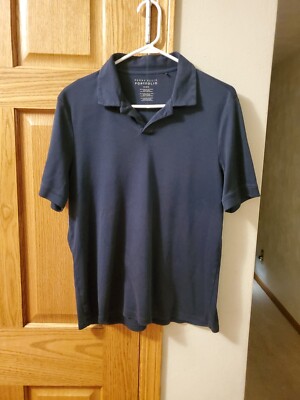 Perry Ellis Portfolio Men s Buttonless Polo Shirt Size Medium School Uniform 