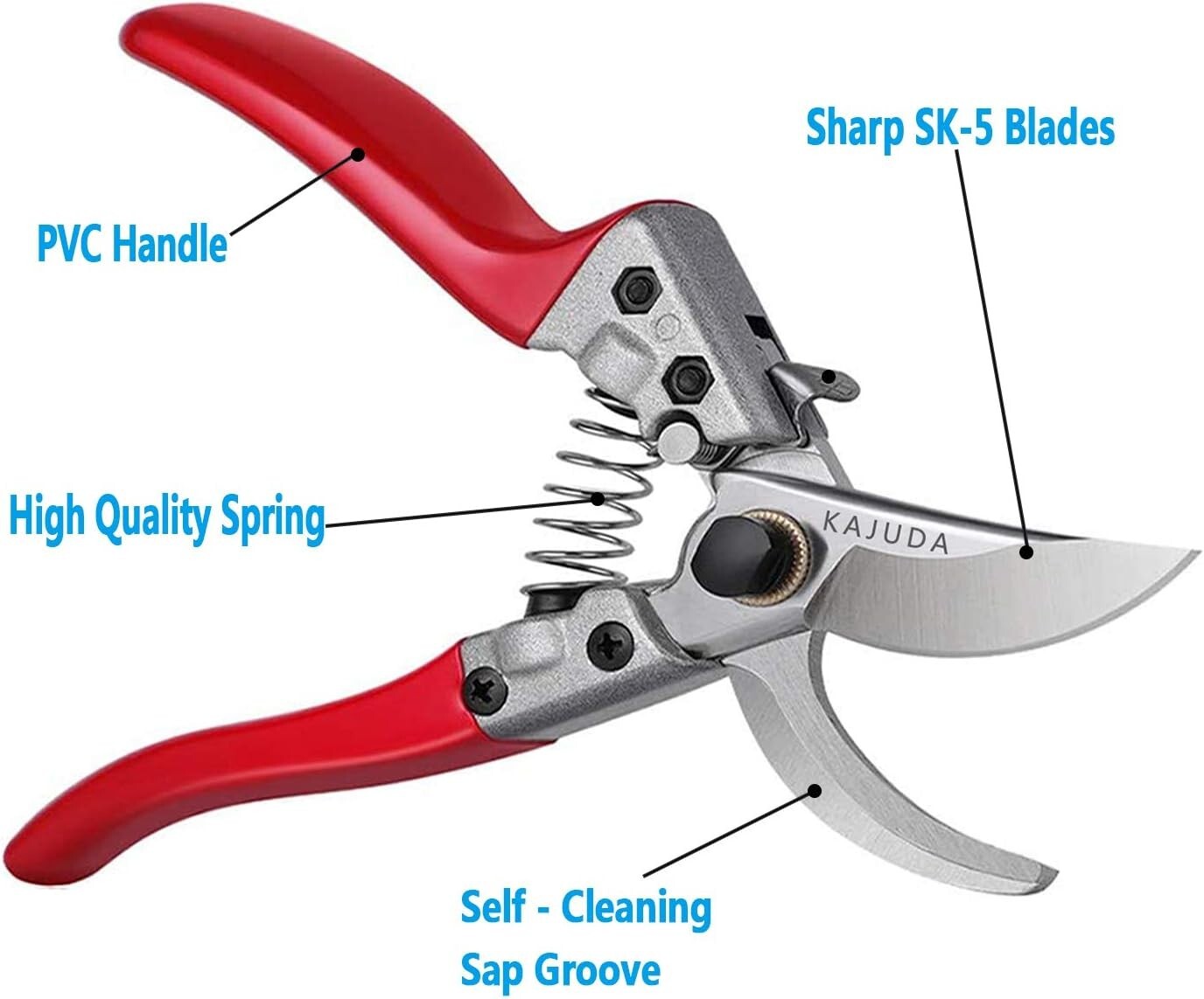 8" Pruning Shears Professional Bypass Garden Shear Hand Pruners