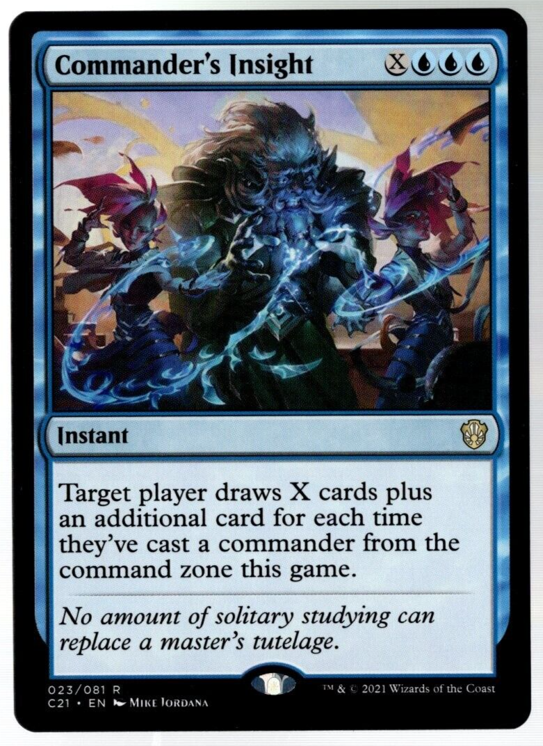 Commander's Insight 023/081 Non Foil Rare Commander 2021 MTG Near Mint