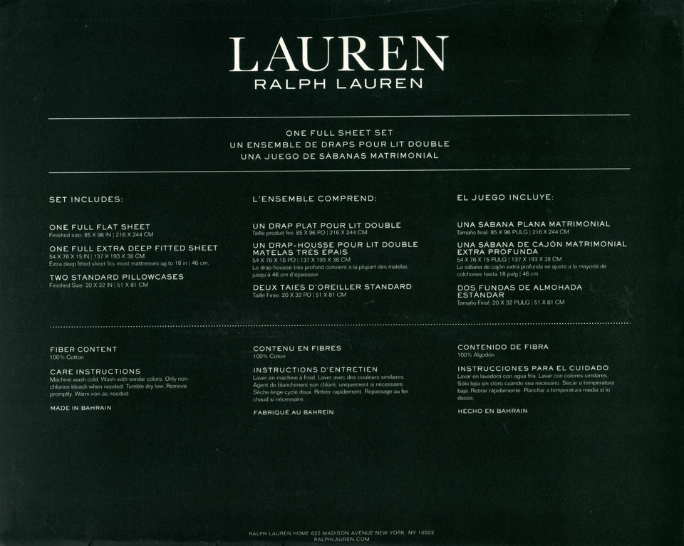 Juego completo de sábanas Ralph Lauren Aaron Paisley Champagne 4 piezas Shabby Farmhouse Cottage Foto 3 de 3