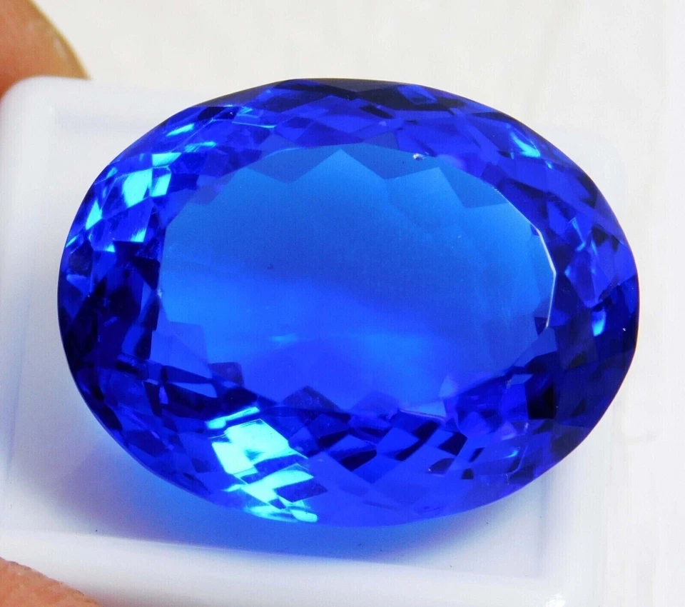 Large Blue Tanzanite 71.70 Ct. Oval Cut AAA+ Loose Gemstone Ring for Pendant - Image 3 of 4