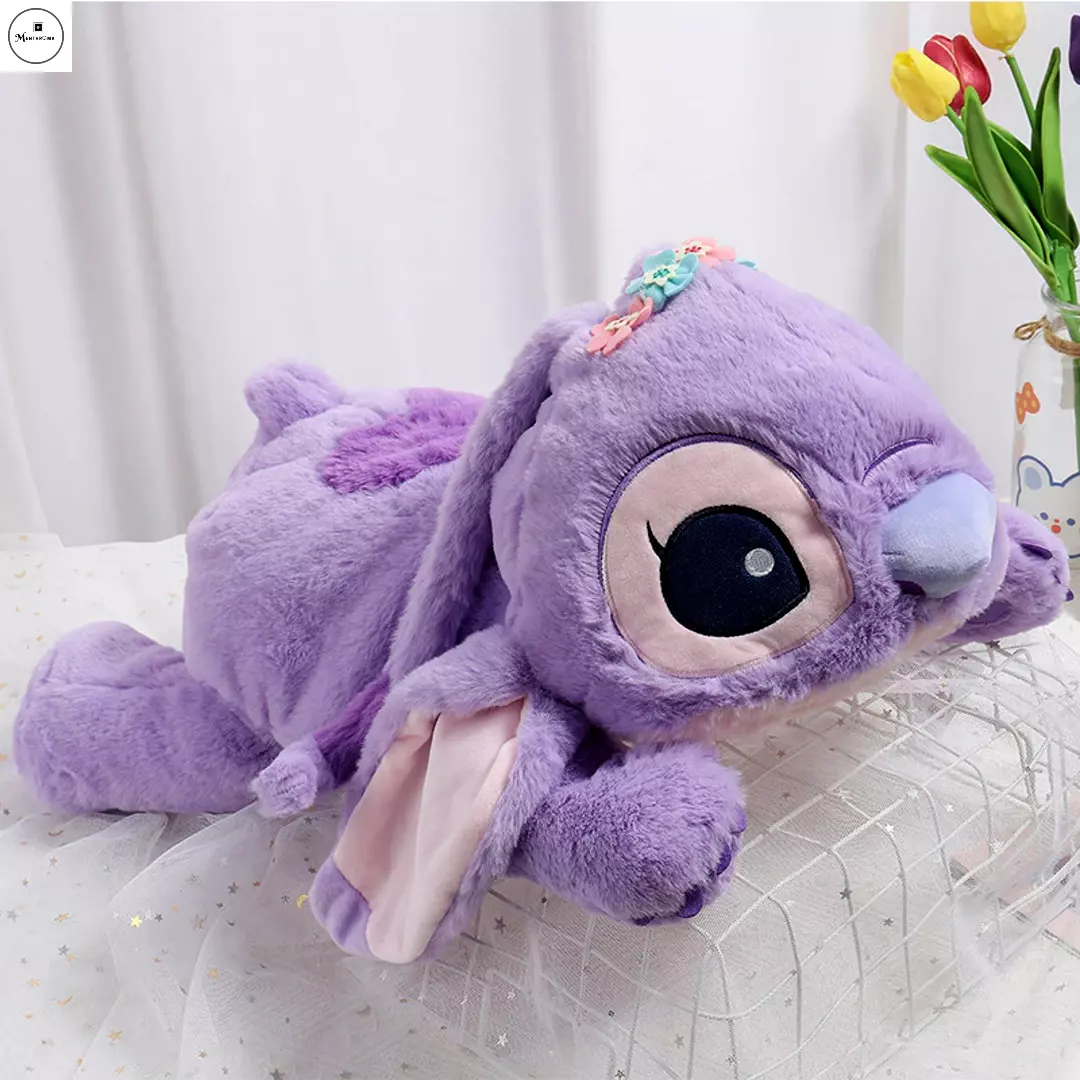 Disney Plush Stitch Angel Doll Purple Kawaii Toy Christmas Lover Gift For  Kids