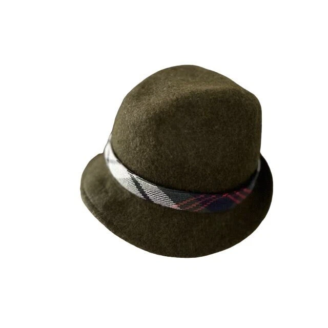 Sombrero de cubo BILLIONARE hecho en Italia 100 % lana verde cazador Foto 3 de 4