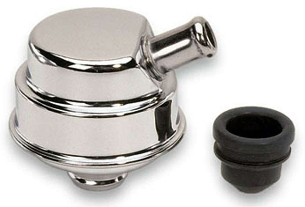 MOROSO Chrome Valve Cover Oil Seperator Breather 5/8 Hose 1.22 Hole Sbc Bbc ford