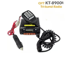QYT KT8900R 25W Tri-Band 2 Way Radio 136~174&240-260&400~480MHz Radio Tranceiver