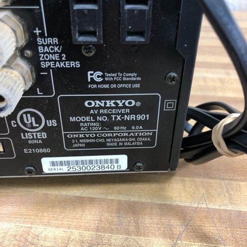 Onkyo TX NR901 7.1 Channel 770 Watt Receiver w/THX (TESTED) - Picture 10 of 10