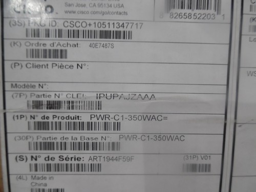 NEW in Box PWR-C1-350WAC Cisco Switch Power Supply 350W AC - Picture 2 of 12
