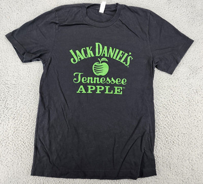 Jack Daniel's Tennessee Apple Whiskey Shirt Womens Medium Black Short Sleeve