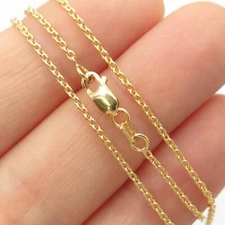 1/20 14K Gold Filled Vintage Old Stock Cable / Rolo Chain Necklace 18"
