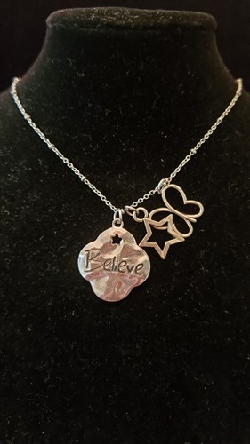 Nicole's Boutique Believe/Make It Happen Charm & Pendant Necklace