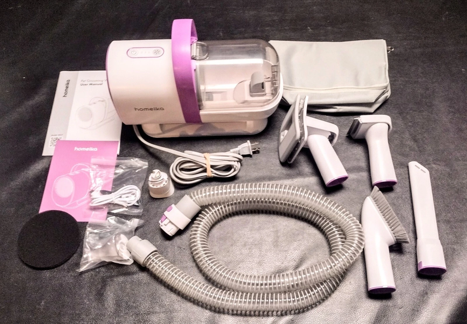 Homeika Dog Grooming Kit & Dog Hair Vacuum 99% Pet Hair Suction, 8 Pet Grooming