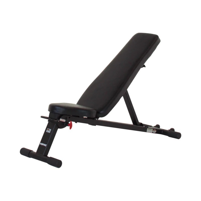 Inspire Fitness Folding Bench (BLK) 17 in x 52 in x (Max) 41 in, 