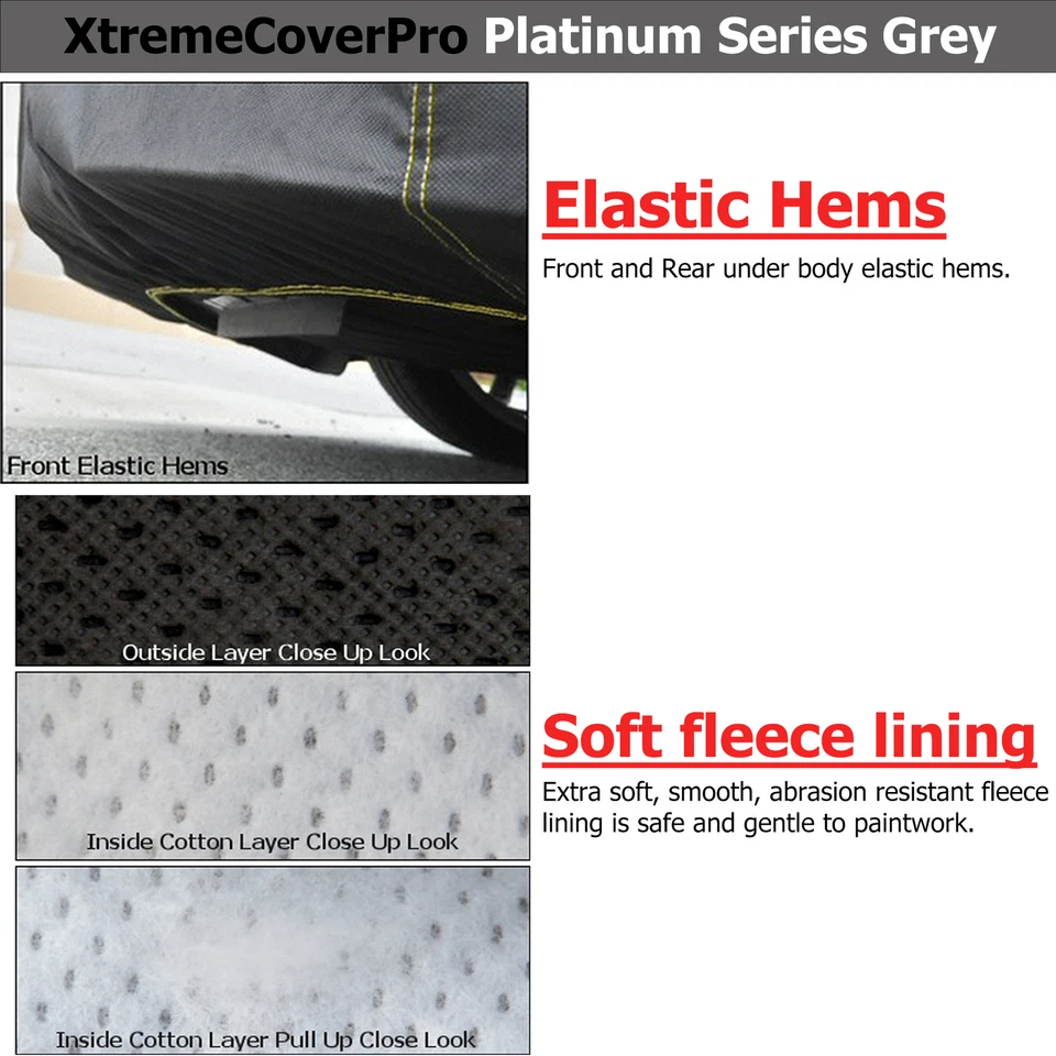 2004 2005 2006 2007 Mercedes-BENZ C230 C240 C280 C320 Waterproof Car Cover BLACK - Image 3 of 4