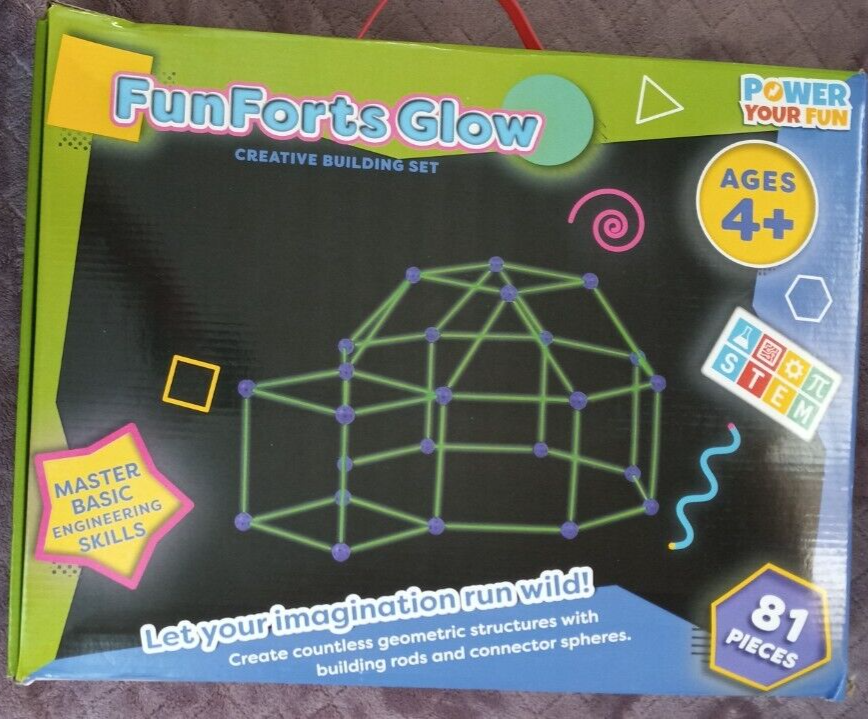 Fox Valley Traders Kit Costruzione Forte Luminescente 81 Pezzi – Gioco Creativo Per Bambini