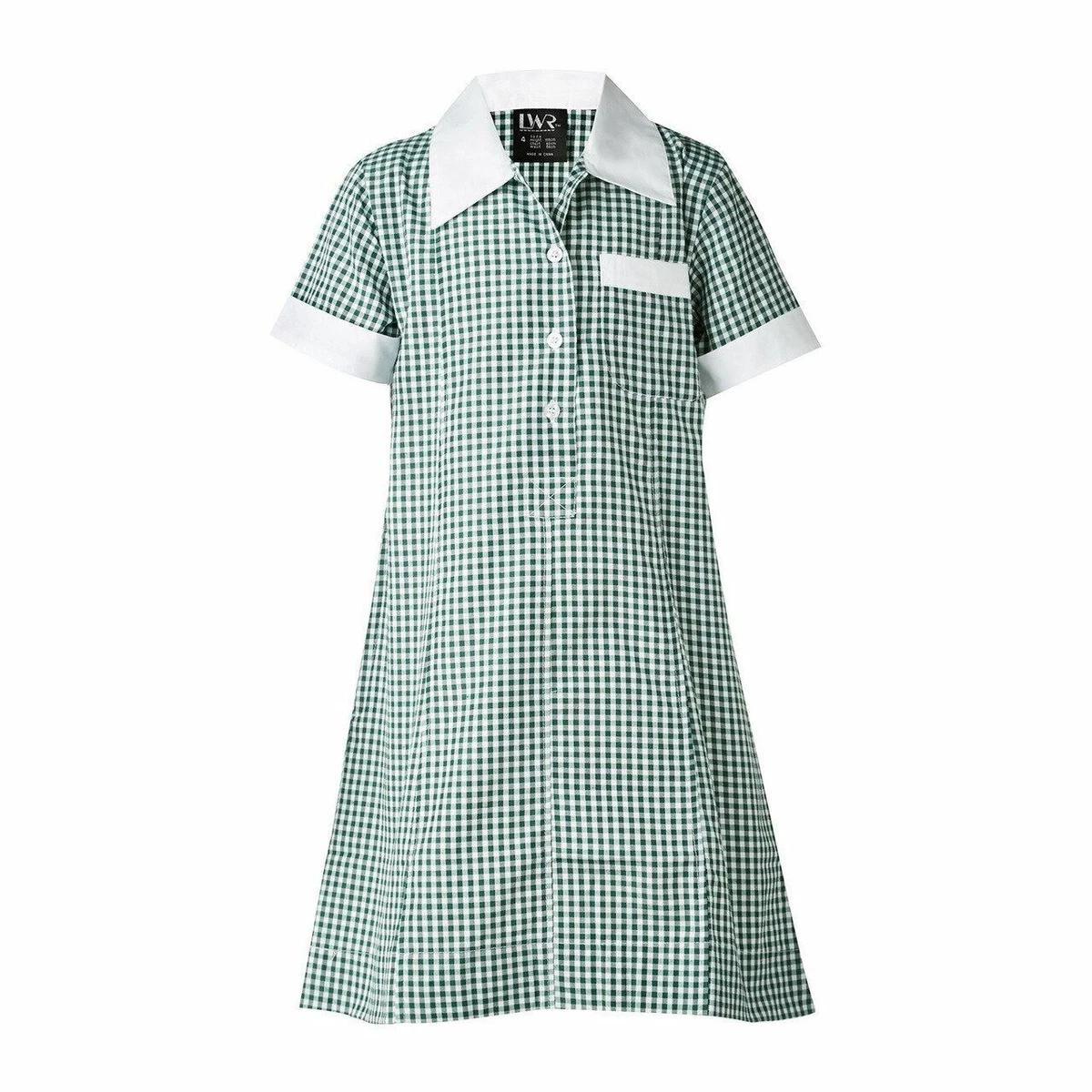 Children Girls Youth Polycotton School Dress With Zip Pocket