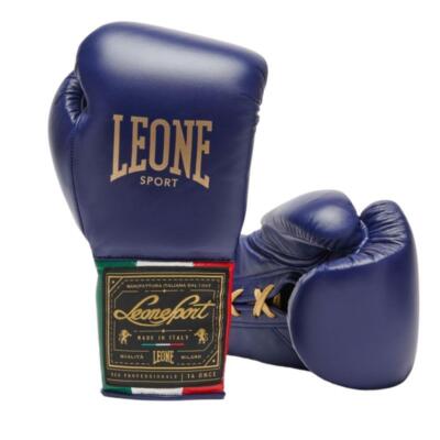 Leone Orlando Classico dreifarbige Boxhandschuhe Spitze - blau