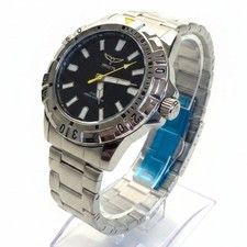 Invicta Specialty Mens 42mm Silver Black Dial Quartz Steel Bracelet Watch 69040