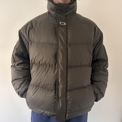Vintage Oakley Soft Wear Puffer Jacket Coat Mens XL Grey Goose