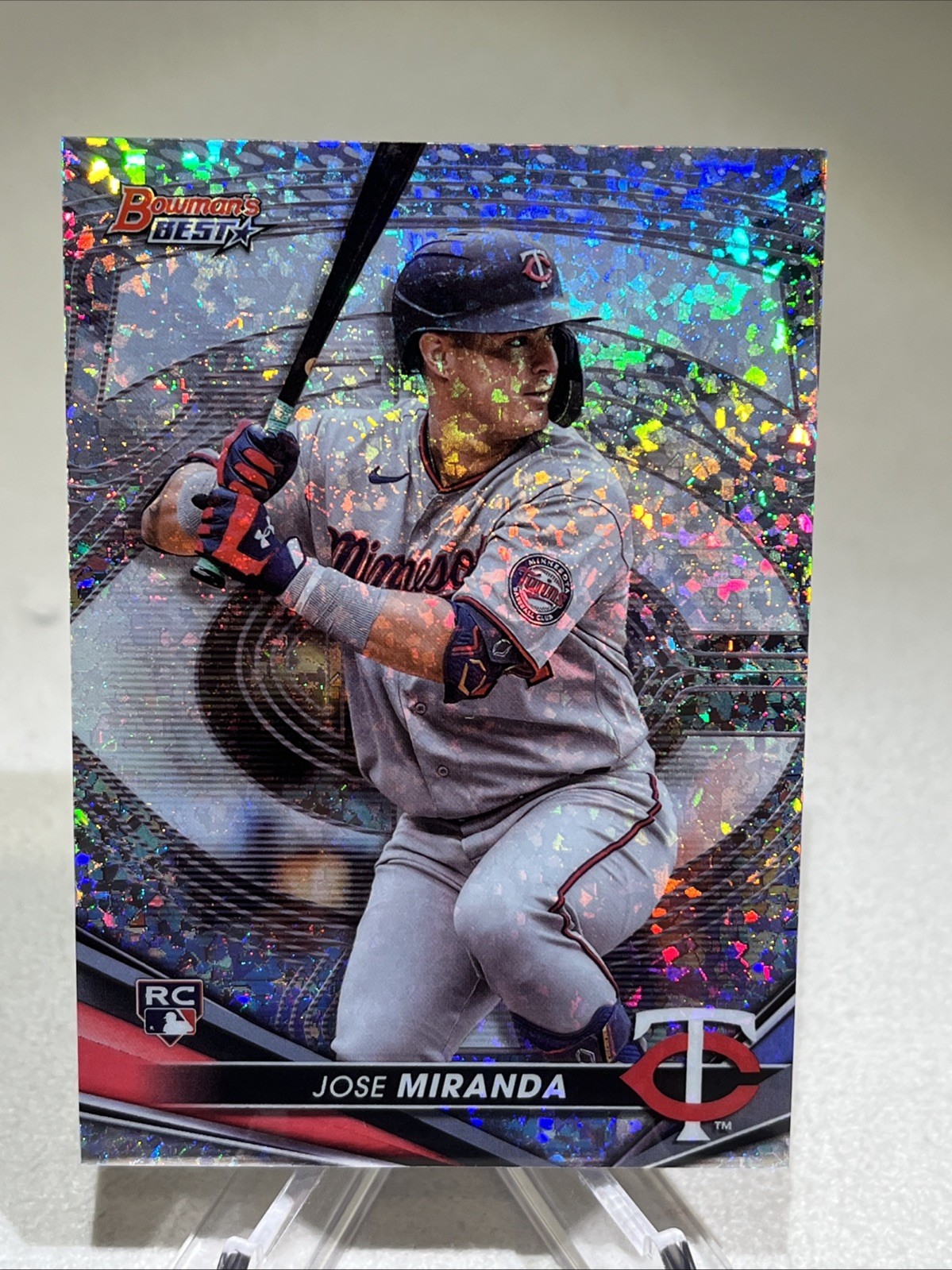 2022 Bowman's Best Jose Miranda /299 Mini-Diamond Refractor Rookie RC #59 Twins