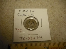 1936 Vintage Simpson IL Citizens Coach  Company Transit Token TC-234798 / IL10D