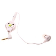 Retractable Mono Earphone Headphone 3.5mm w Mic Headset for Cell Phones